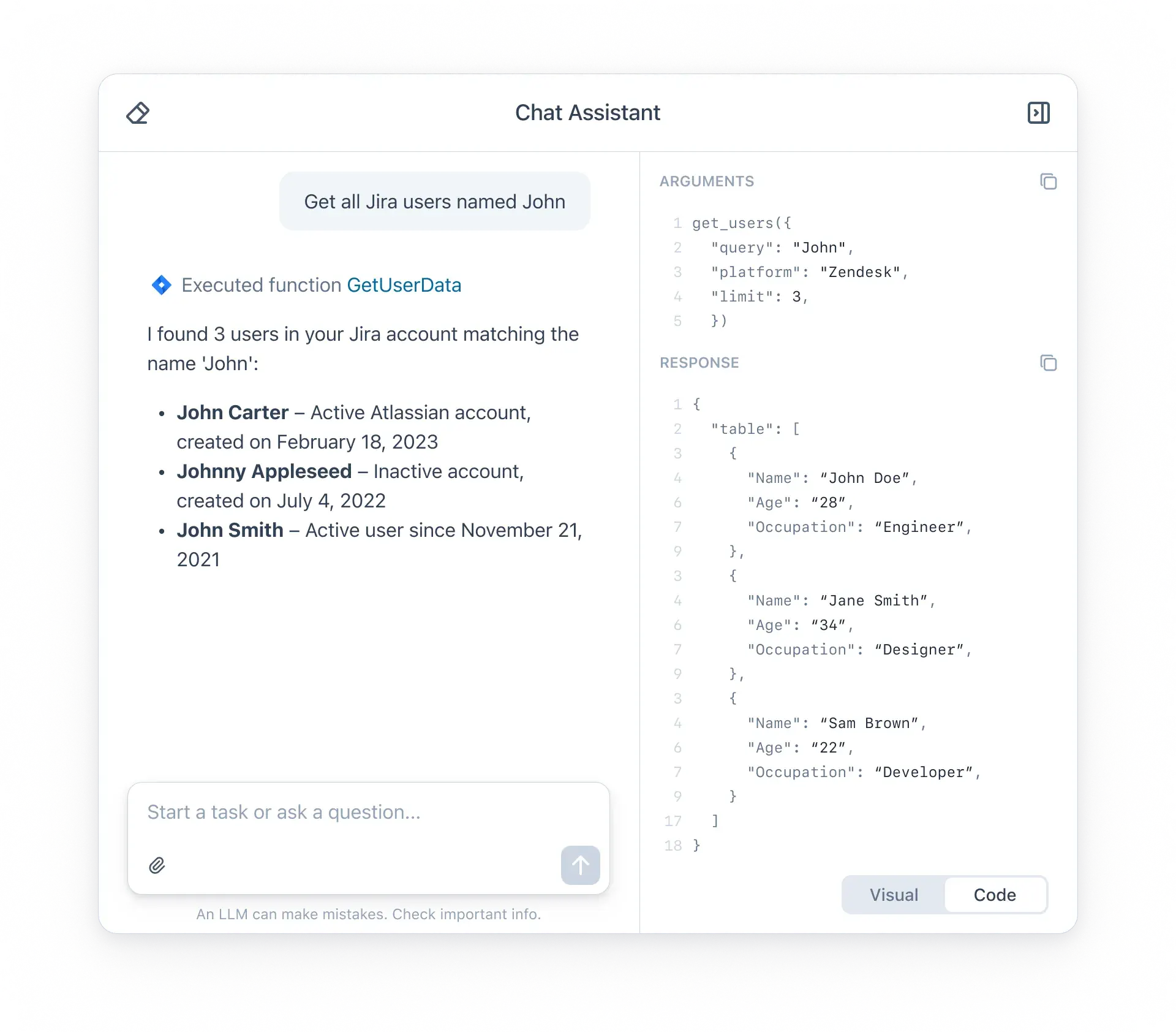 The final chat design: cleaner, more polished, on par with peer AI tools