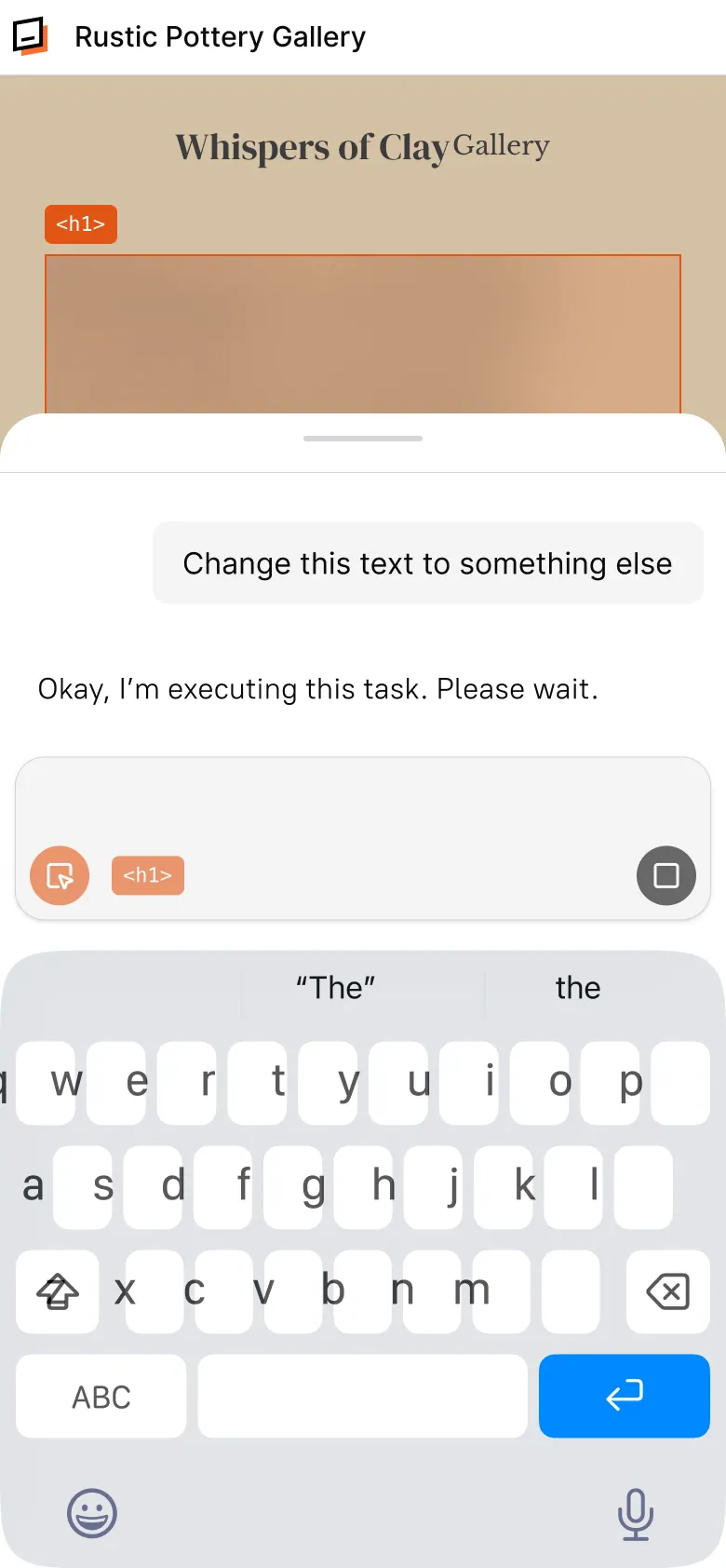 Mobile edit mode: inline prompt opens in context