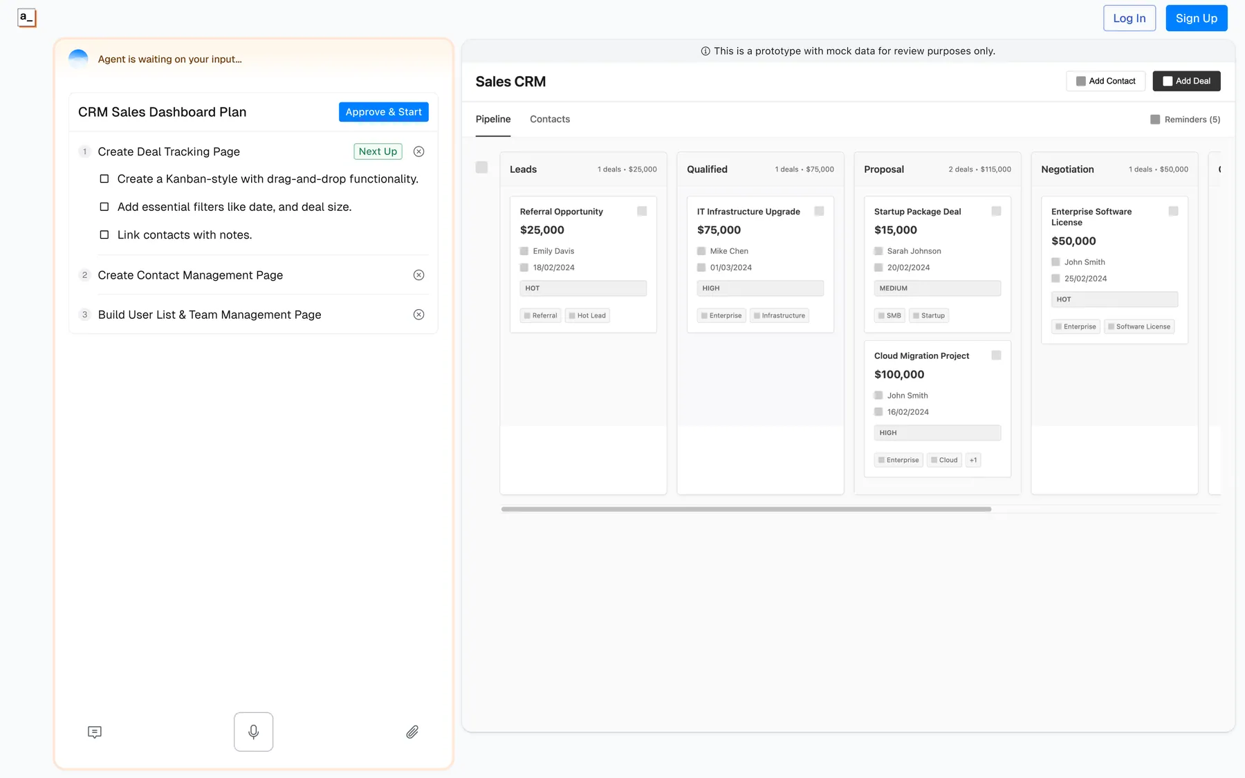 Later version of Kite’s plan and agent status patterns